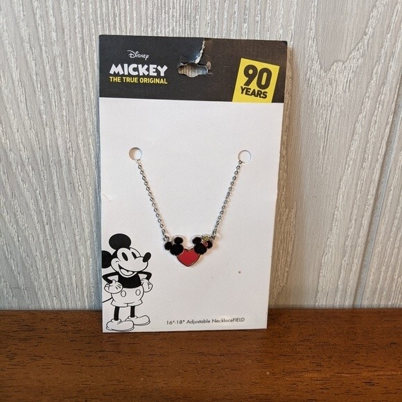 Disney Mickey The True Original Mickey And Minnie Mouse Necklace NWT - Picture 1 of 4